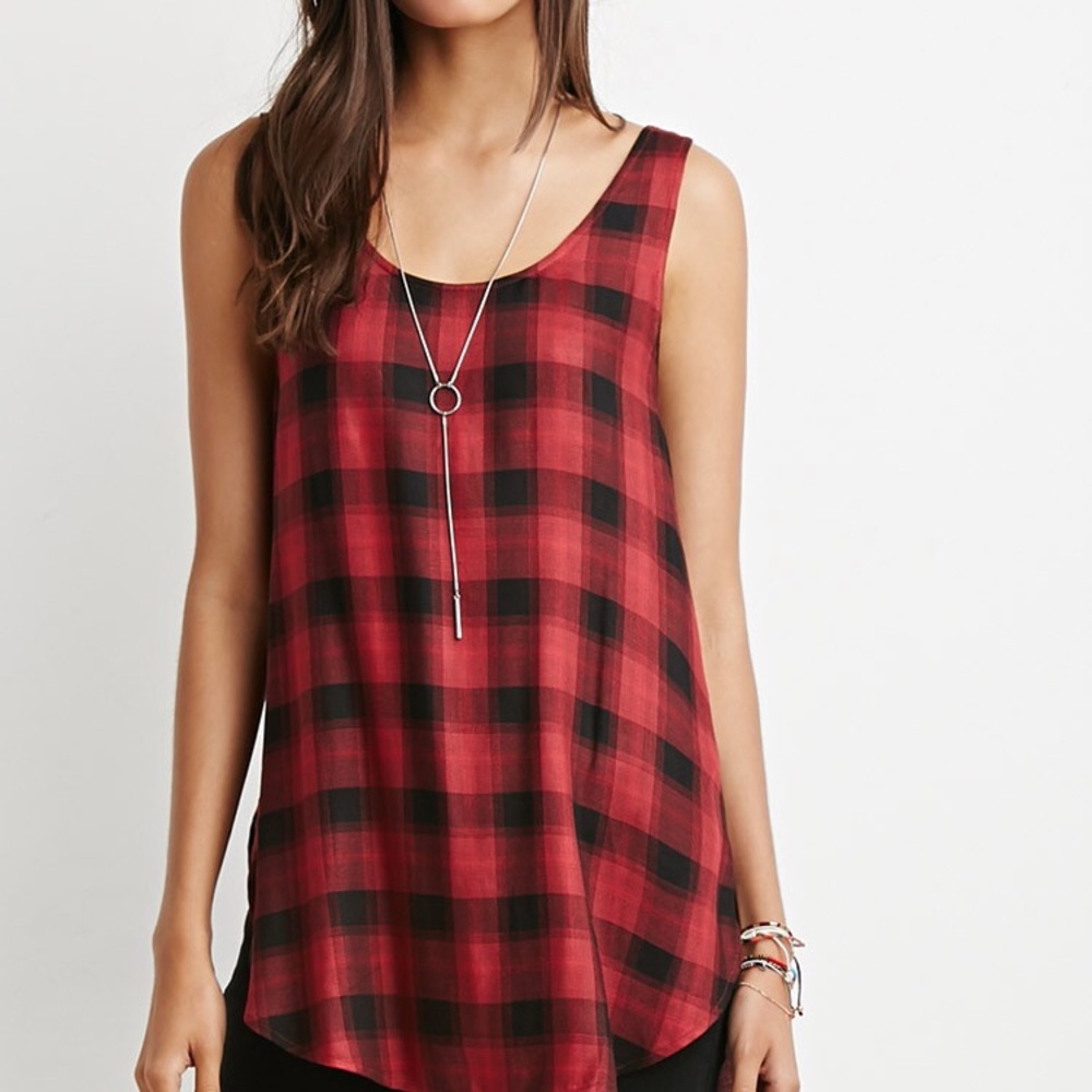 Forever 21 plaid tank top